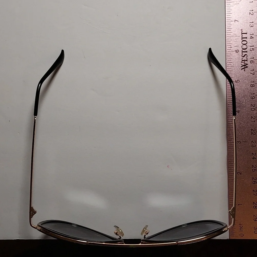 Quay Aviator Sunglasses Black And Gold All In